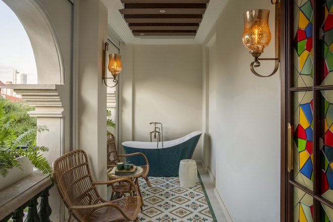 A vintage guest room at Huangyan 36