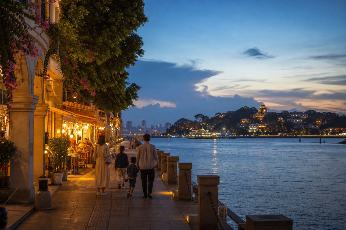 Blue hour along Lujiang Road