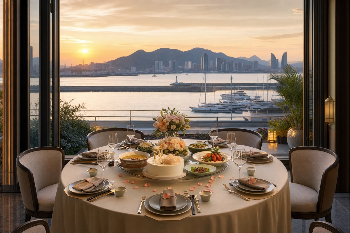 Grandma's birthday dinner by the bay